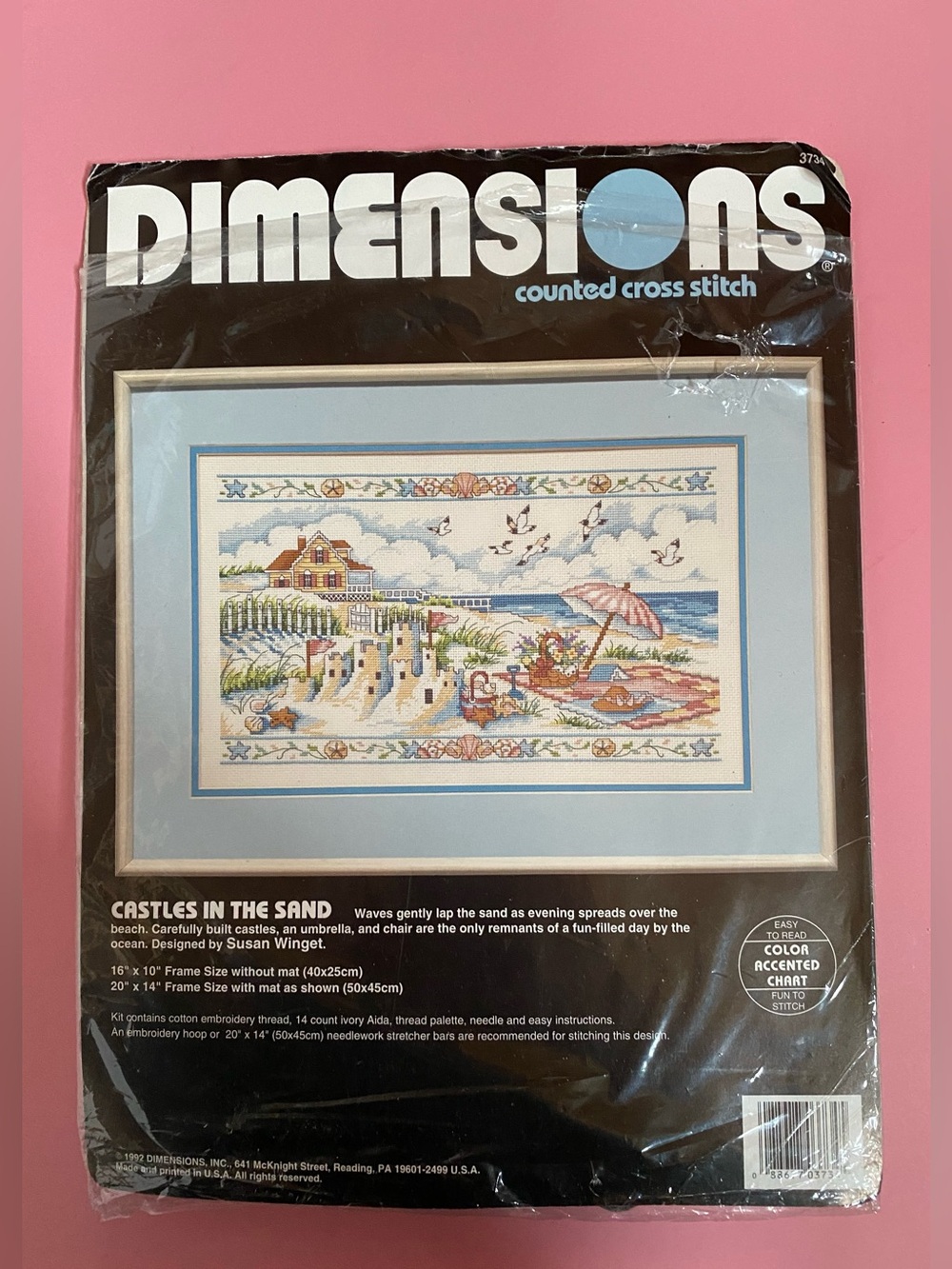 'Castles in the Sand' Counted Cross Stitch Kit - Pattern & Threads Only